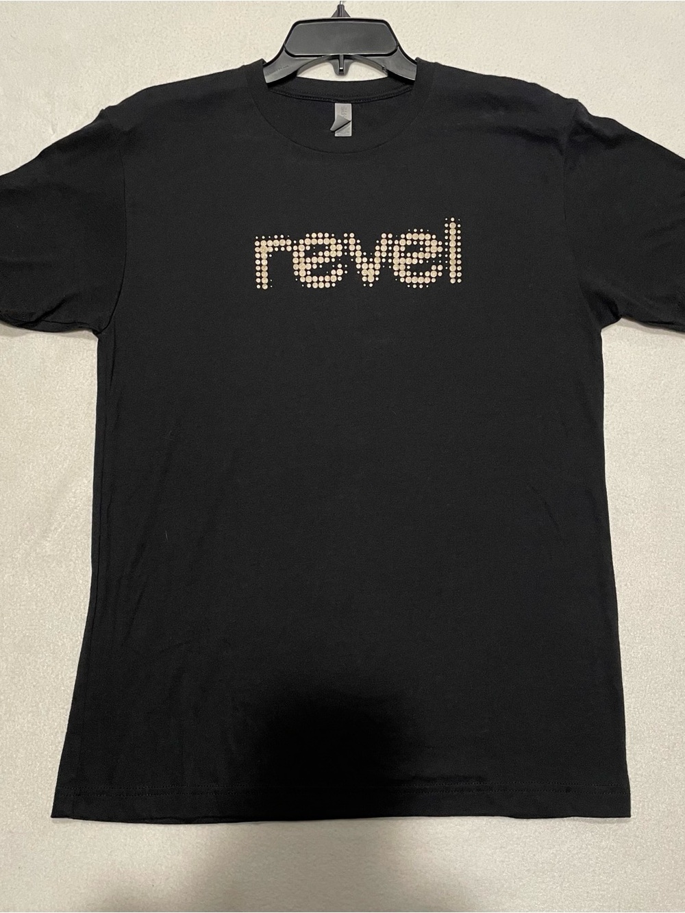 Next level apparel, Men’s Black Logo Tee, “Revel,” medium